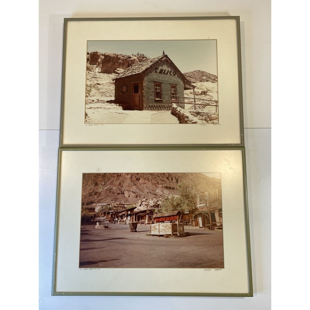 Calico Ghost Town Vintage Photos 1984 California Bottle House Main Street Framed